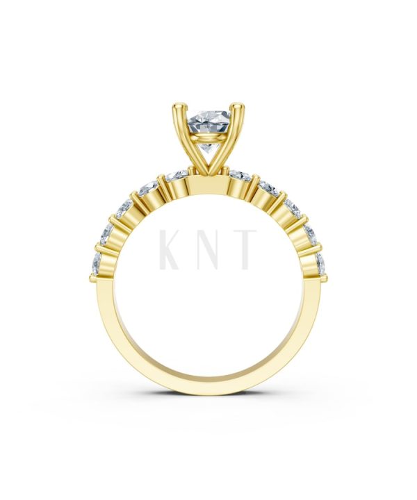 Nhẫn đính hôn đá Moissanite RM24 – ANNE Vàng Gold vàng 10K/14K/18K/607 cao cấp, thanh lịch
