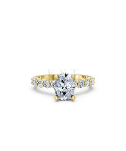 Nhẫn đính hôn đá Moissanite RM24 – ANNE Vàng Gold thiết kế tinh xảo, độc đáo