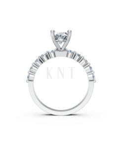 Nhẫn đính hôn đá Moissanite RM24 – ANNE vàng trắng White Gold kiểu dáng cá tính, hiện đại