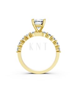 Nhẫn đính hôn đá Moissanite RM25 – AMANDA Vàng Gold vàng 10K/14K/18K/607 cao cấp, thanh lịch