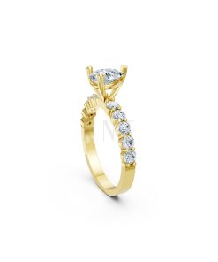 Nhẫn đính hôn đá Moissanite RM26 – AMALIA Vàng Gold vàng 10K/14K/18K/607 cao cấp, thanh lịch