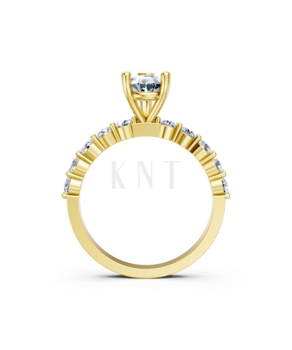 Nhẫn đính hôn đá Moissanite RM26 – AMALIA Vàng Gold thiết kế phá cách, sang trọng