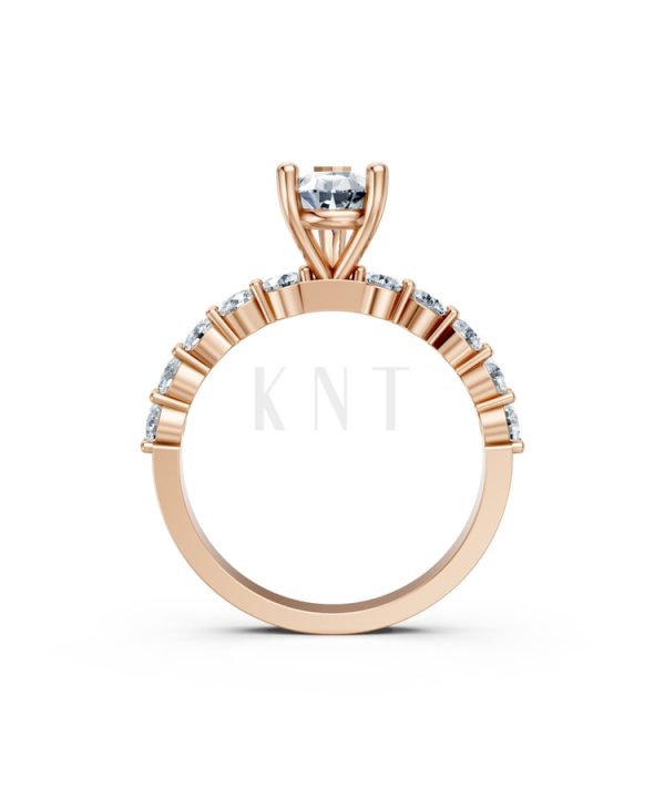 Nhẫn đính hôn đá Moissanite RM26 – AMALIA vàng hồng Rose Gold vàng đẹp, kiểu dáng trẻ trung, độc đáo
