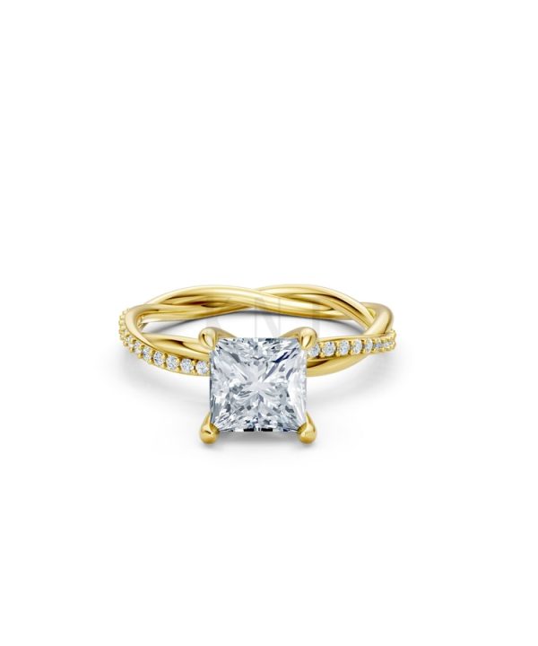 Nhẫn đính hôn đá Moissanite RM5 Vàng Gold thiết kế phá cách, sang trọng