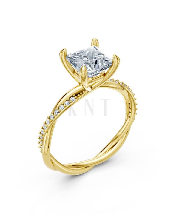 Nhẫn đính hôn đá Moissanite RM5 Vàng Gold thiết kế tinh tế, sang trọng