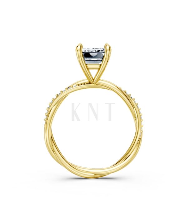 Nhẫn đính hôn đá Moissanite RM6 – AUBREY Vàng Gold vàng 10K/14K/18K/607 cao cấp, thanh lịch