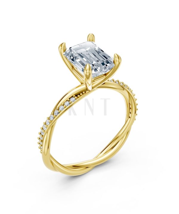 Nhẫn đính hôn đá Moissanite RM6 – AUBREY Vàng Gold thiết kế tinh tế, sang trọng