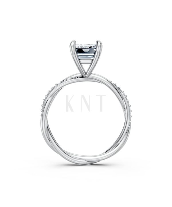 Nhẫn đính hôn đá Moissanite RM6 – AUBREY vàng trắng White Gold kiểu dáng cá tính, hiện đại