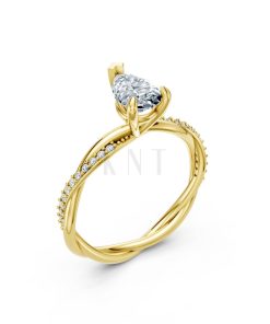 Nhẫn đính hôn đá Moissanite RM7 – AUBREE Vàng Gold thiết kế tinh tế, sang trọng
