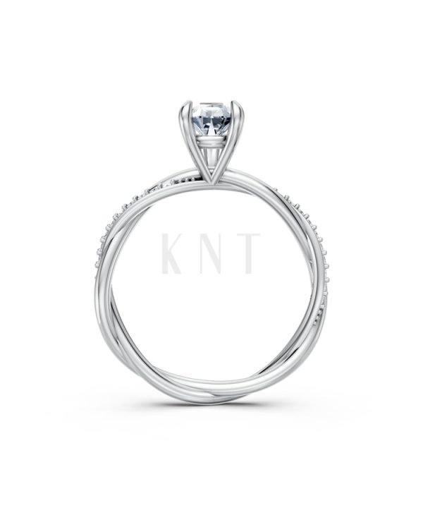 Nhẫn đính hôn đá Moissanite RM7 – AUBREE vàng trắng White Gold kiểu dáng cá tính, hiện đại
