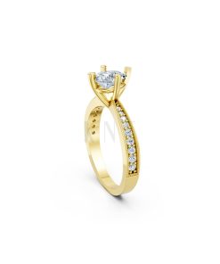 Nhẫn đính hôn đá Moissanite RM8 – ASTRID Vàng Gold vàng 10K/14K/18K/607 cao cấp, thanh lịch