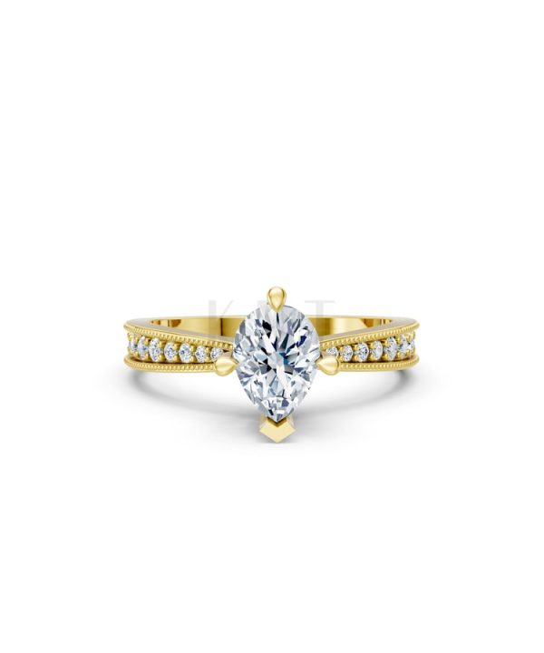 Nhẫn đính hôn đá Moissanite RM8 – ASTRID Vàng Gold thiết kế tinh xảo, độc đáo