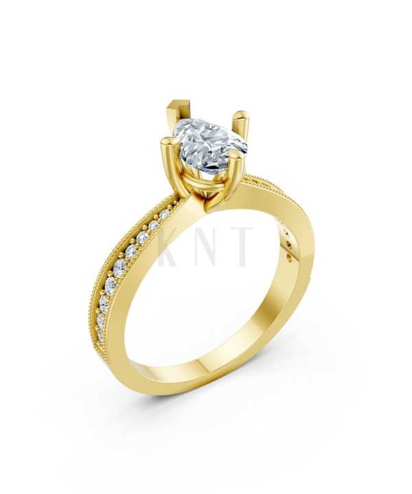 Nhẫn đính hôn đá Moissanite RM8 – ASTRID Vàng Gold thiết kế tinh tế, sang trọng