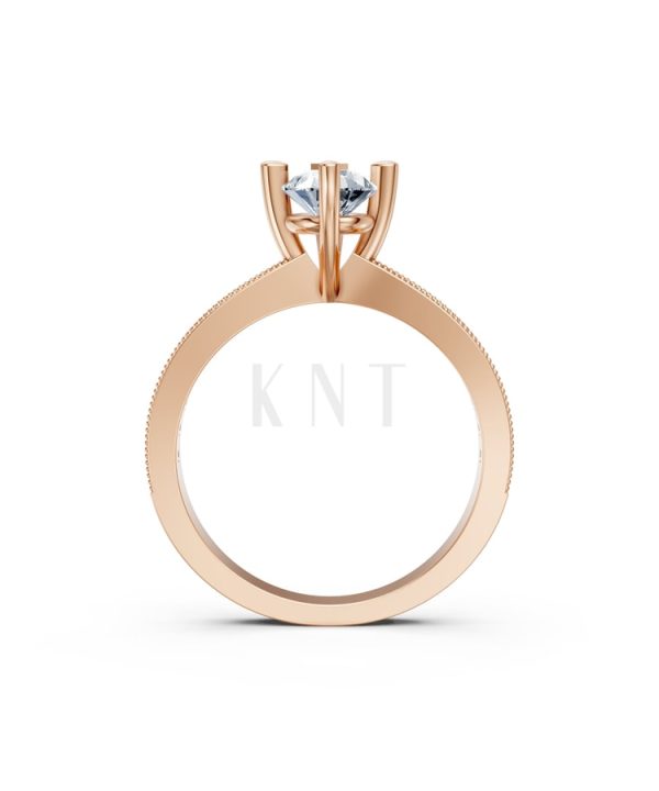Nhẫn đính hôn đá Moissanite RM8 – ASTRID vàng hồng Rose Gold phong cách trẻ trung, nổi bật