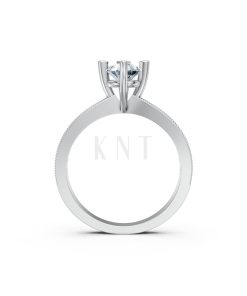 Nhẫn đính hôn đá Moissanite RM8 – ASTRID vàng trắng White Gold kiểu dáng cá tính, hiện đại