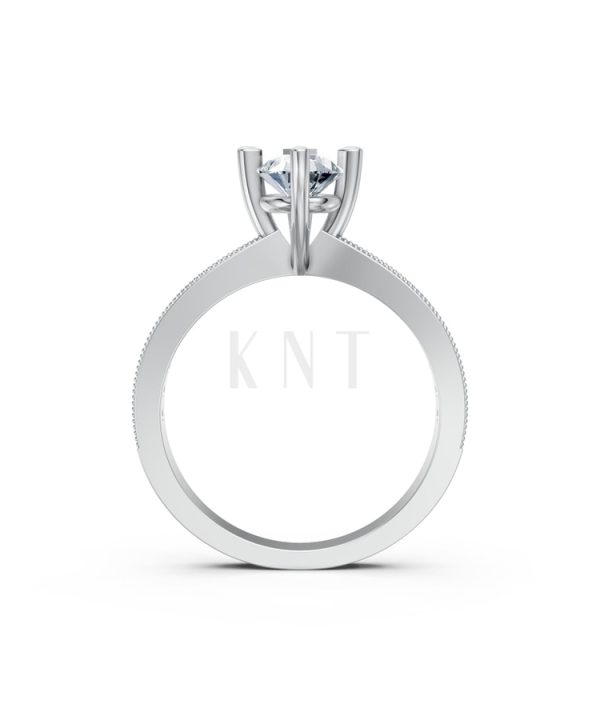 Nhẫn đính hôn đá Moissanite RM8 – ASTRID vàng trắng White Gold kiểu dáng cá tính, hiện đại