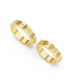 Nhẫn Cưới A100 Vàng Gold vàng 10K/14K/18K/607 cao cấp, thanh lịch
