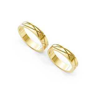 Nhẫn cưới A105 Vàng Gold thiết kế phá cách, sang trọng