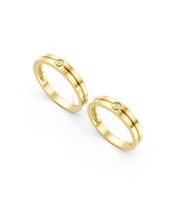 Nhẫn cưới A106 Vàng Gold thiết kế phá cách, sang trọng