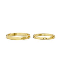 Nhẫn cưới A107 Vàng Gold thiết kế phá cách, sang trọng