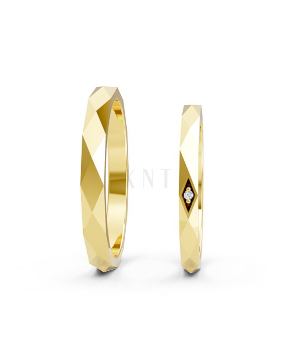 Nhẫn cưới A107 Vàng Gold thiết kế tinh xảo, độc đáo