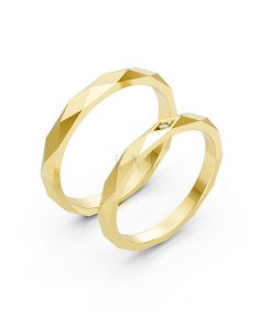 Nhẫn cưới A107 Vàng Gold thiết kế tinh tế, sang trọng