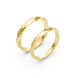 Nhẫn cưới A107 Vàng Gold thiết kế tinh tế, sang trọng