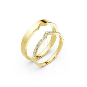 Nhẫn cưới A108 Vàng Gold thiết kế tinh tế, sang trọng