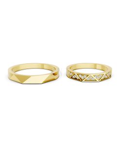 Nhẫn cưới A109 Vàng Gold vàng 10K/14K/18K/607 cao cấp, thanh lịch