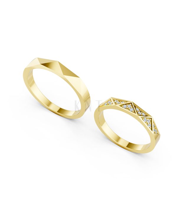 Nhẫn cưới A109 Vàng Gold thiết kế tinh xảo, độc đáo