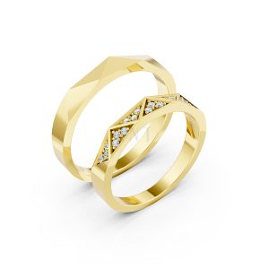 Nhẫn cưới A109 Vàng Gold thiết kế tinh tế, sang trọng