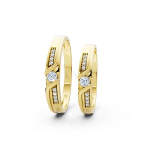 Nhẫn cưới A111 màu Vàng Gold vàng 10K/14K/18K/607 cao cấp, thanh lịch