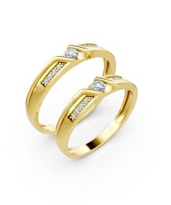 Nhẫn cưới A111 màu Vàng Gold thiết kế tinh tế, sang trọng
