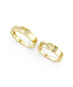 NHẪN CƯỚI A116 màu Vàng Gold thiết kế tinh xảo, độc đáo