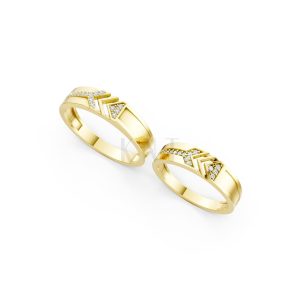 NHẪN CƯỚI A116 màu Vàng Gold thiết kế tinh xảo, độc đáo