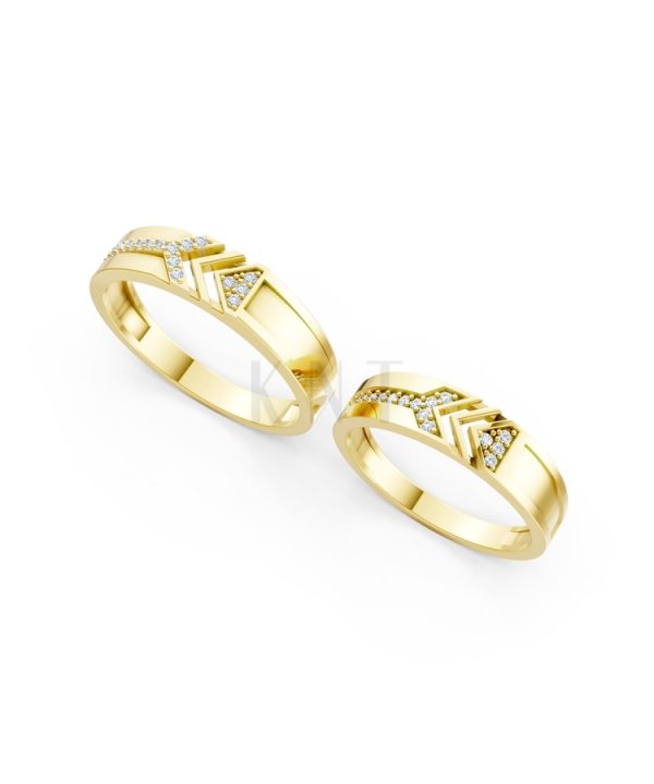 NHẪN CƯỚI A116 màu Vàng Gold thiết kế tinh xảo, độc đáo