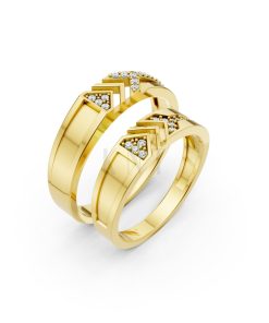 NHẪN CƯỚI A116 màu Vàng Gold thiết kế tinh tế, sang trọng