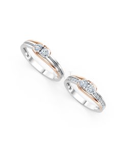 Nhẫn cưới A125 phối màu Dual Color phong cách trẻ trung, nổi bật