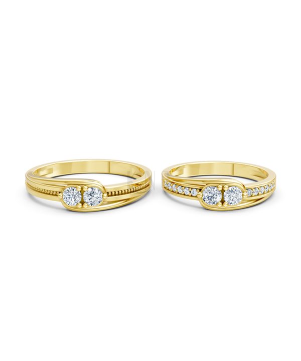 Nhẫn cưới A125 màu Vàng Gold thiết kế tinh xảo, độc đáo