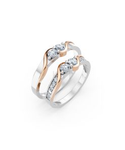 Nhẫn cưới A129 phối màu Dual Color họa tiết ấn tượng, cá tính