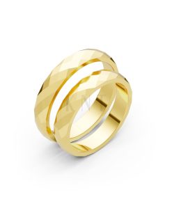 Nhẫn cưới A144 màu Vàng Gold thiết kế tinh tế, sang trọng