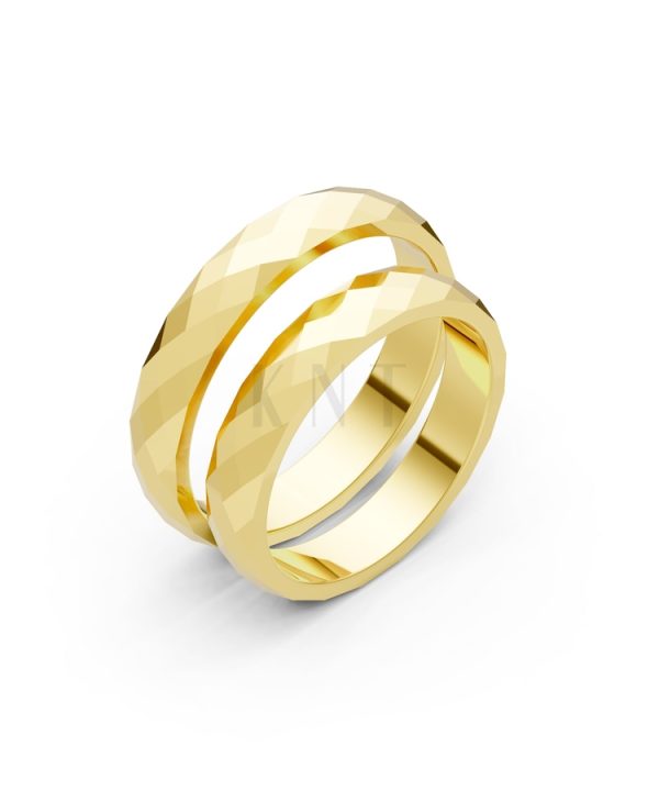 Nhẫn cưới A144 màu Vàng Gold thiết kế tinh tế, sang trọng