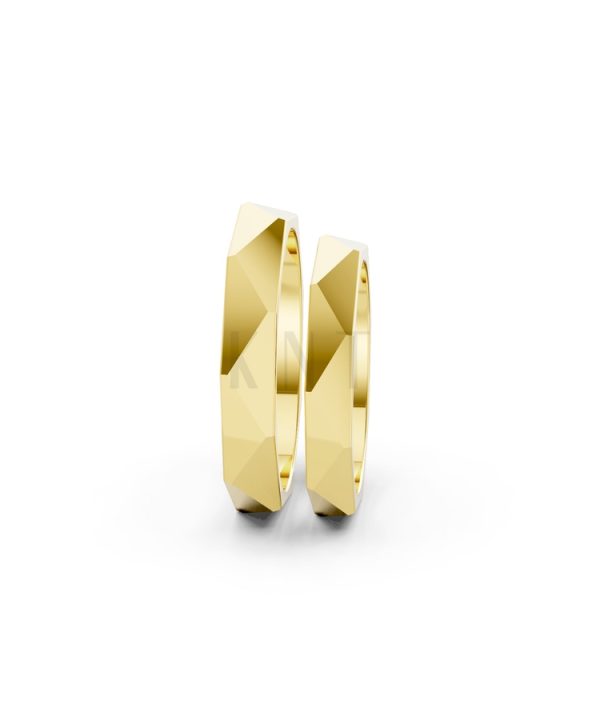 Nhẫn cưới A145 màu Vàng Gold vàng 10K/14K/18K/607 cao cấp, thanh lịch