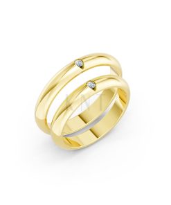 Nhẫn cưới A148 màu Vàng Gold thiết kế tinh tế, sang trọng