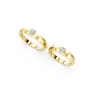 Nhẫn cưới A150 Vàng Gold vàng 10K/14K/18K/607 cao cấp, thanh lịch