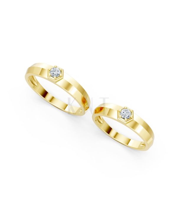 Nhẫn cưới A150 Vàng Gold vàng 10K/14K/18K/607 cao cấp, thanh lịch