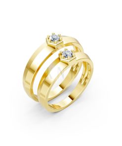 Nhẫn cưới A150 Vàng Gold thiết kế tinh tế, sang trọng