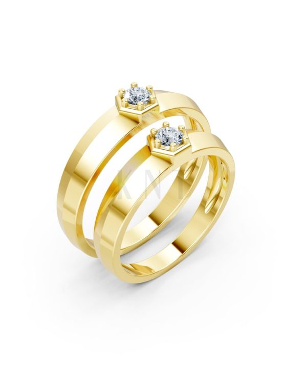 Nhẫn cưới A150 Vàng Gold thiết kế tinh tế, sang trọng