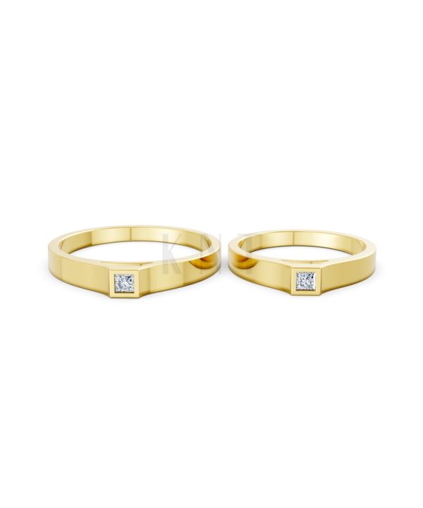 Nhẫn cưới A155 màu Vàng Gold thiết kế tinh xảo, độc đáo