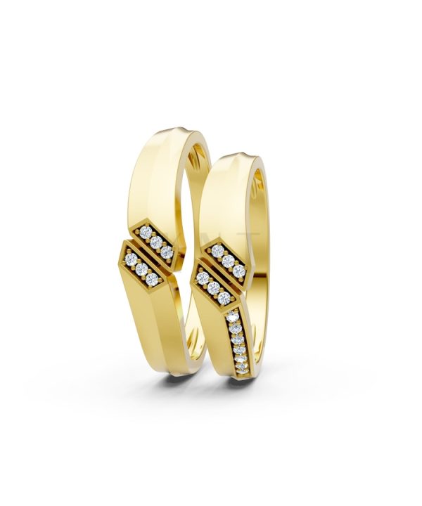 Nhẫn cưới A158 màu Vàng Gold thiết kế tinh xảo, độc đáo